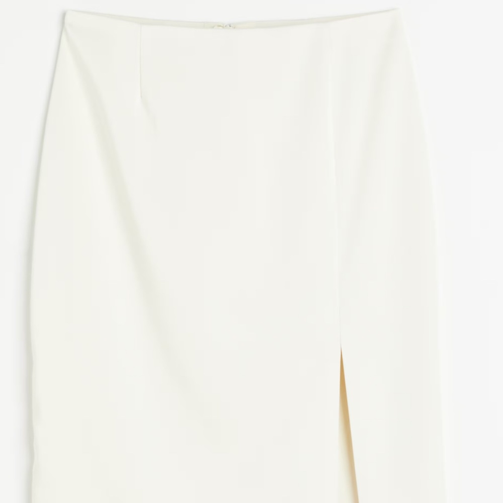 H&M Pencil Skirt - White/Creamy White